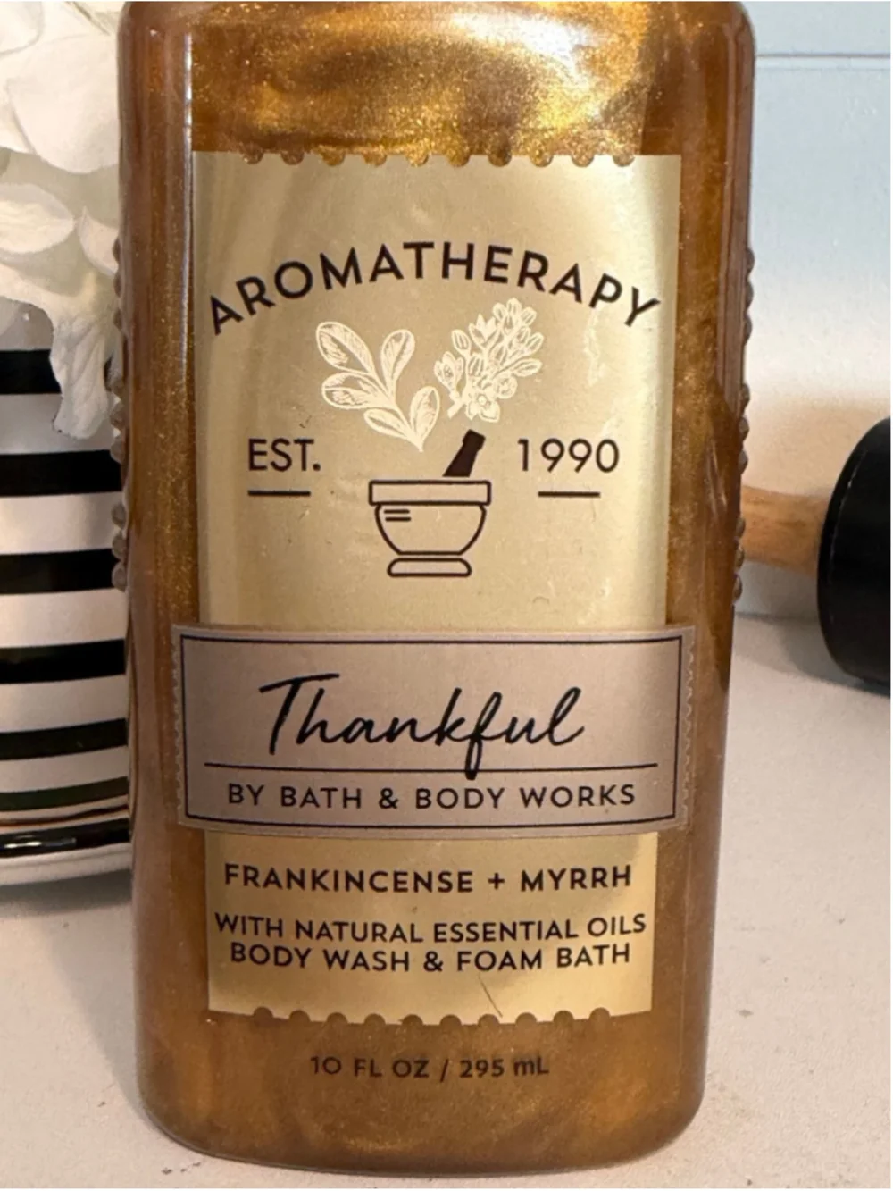 Bath & Body Works Aromatherapy THANKFUL Frankincense/Myrrh Body Wash 10 Oz New